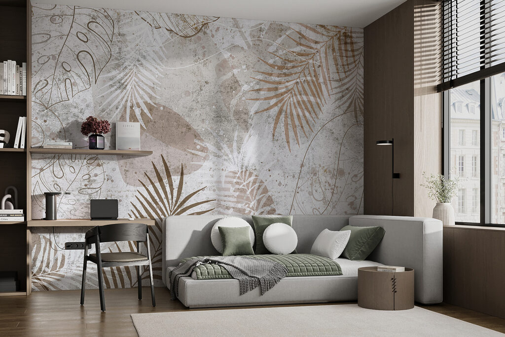 Elegant botanical patterns in neutral tones Elegant botanical patterns in neutral tones