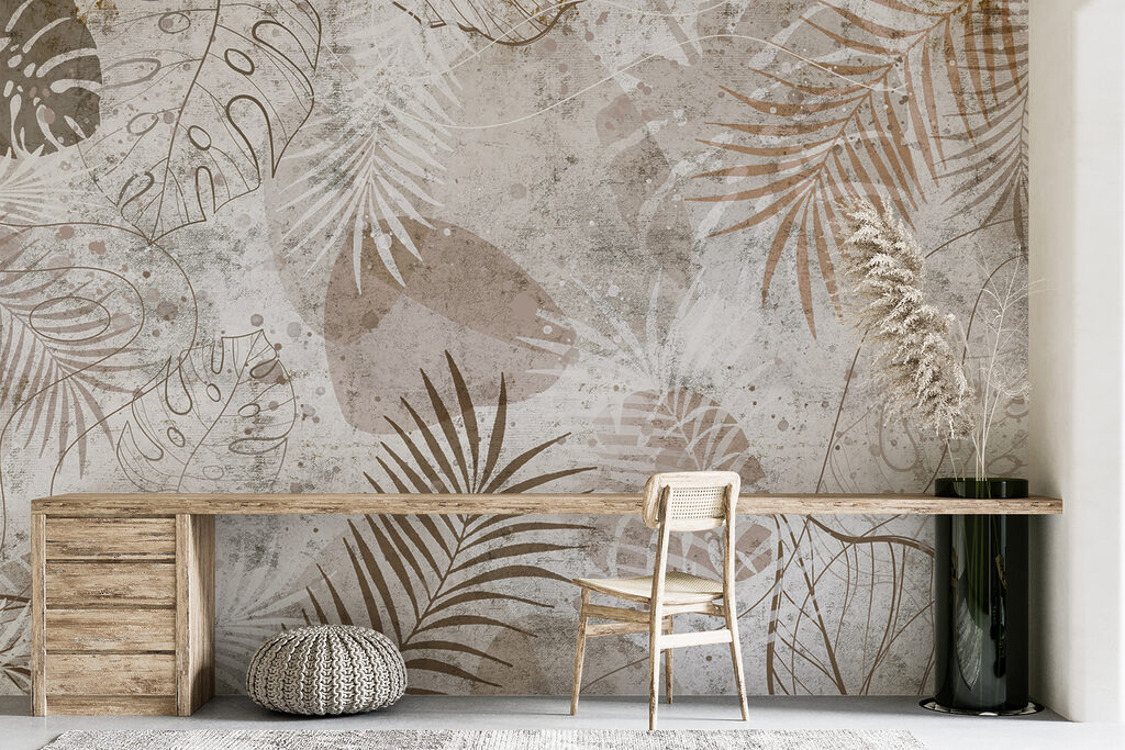 Elegant botanical patterns in neutral tones Elegant botanical patterns in neutral tones