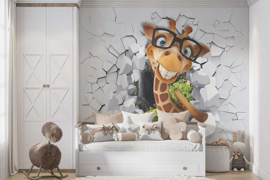 Girafe en lunettes
