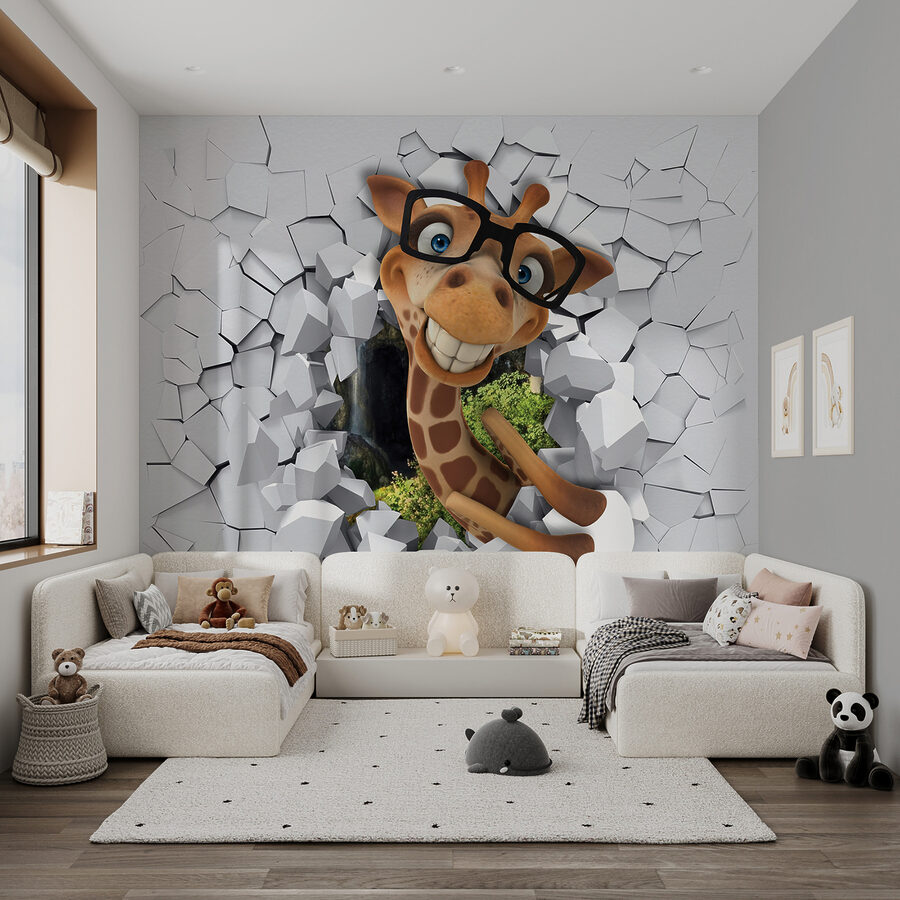 Girafe en lunettes