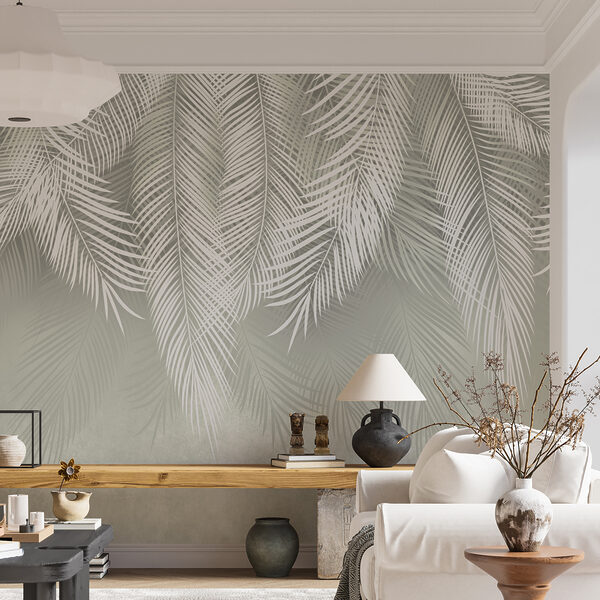 Feuilles blanches sur fond gris Feuilles blanches sur fond gris