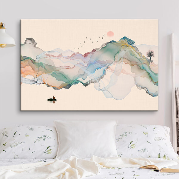 Peinture d'un bateau dans l'eau Peinture d'un bateau dans l'eau