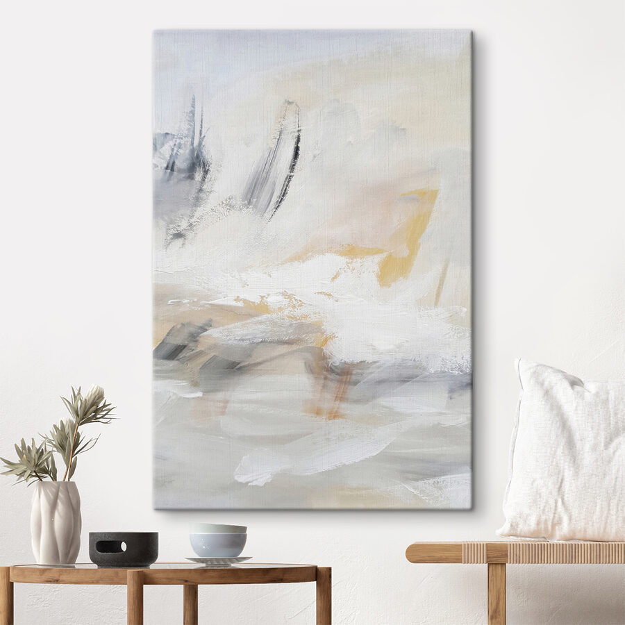 Un art abstrait blanc et gris