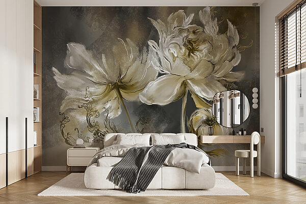 Peinture de fleurs sur une surface Peinture de fleurs sur une surface