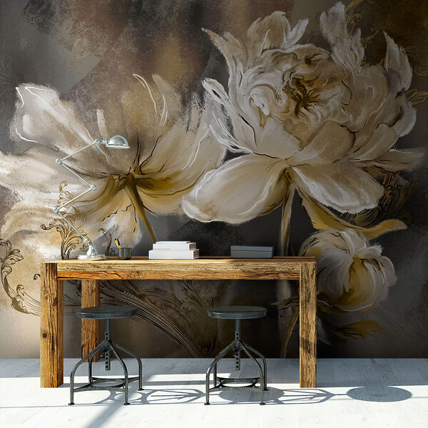 Peinture de fleurs sur une surface Peinture de fleurs sur une surface