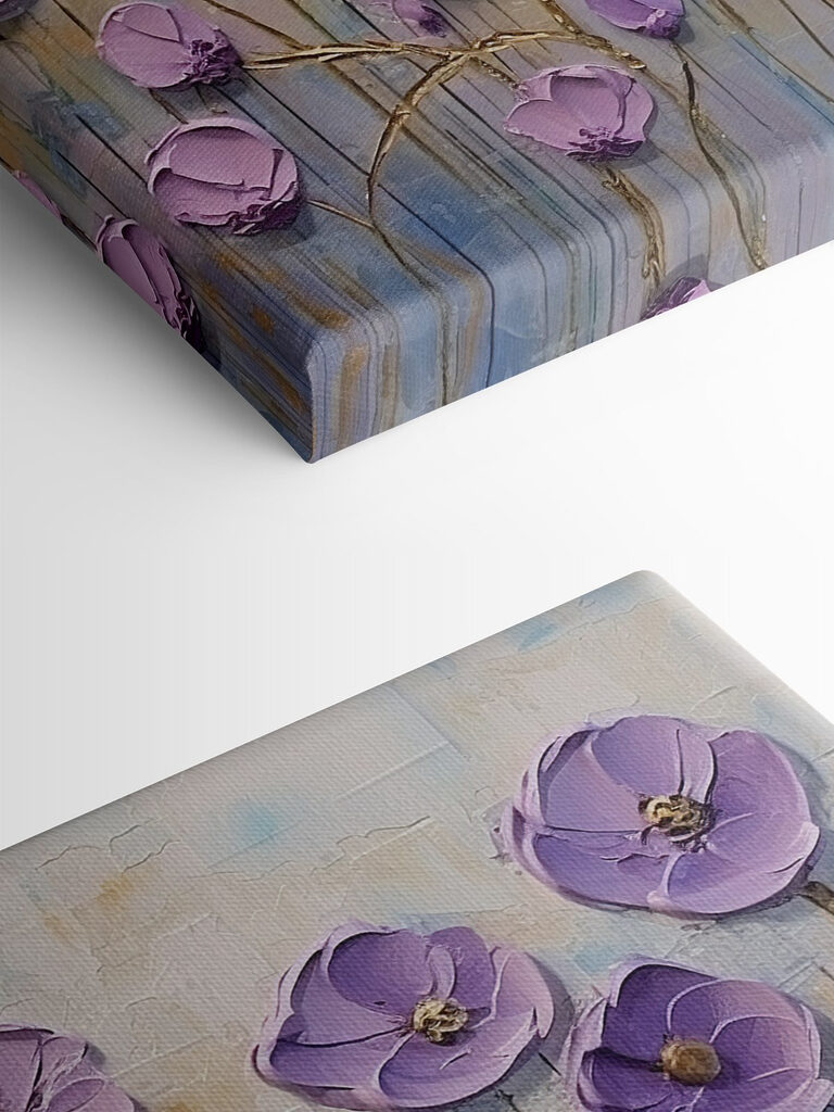 Painting of purple flowers