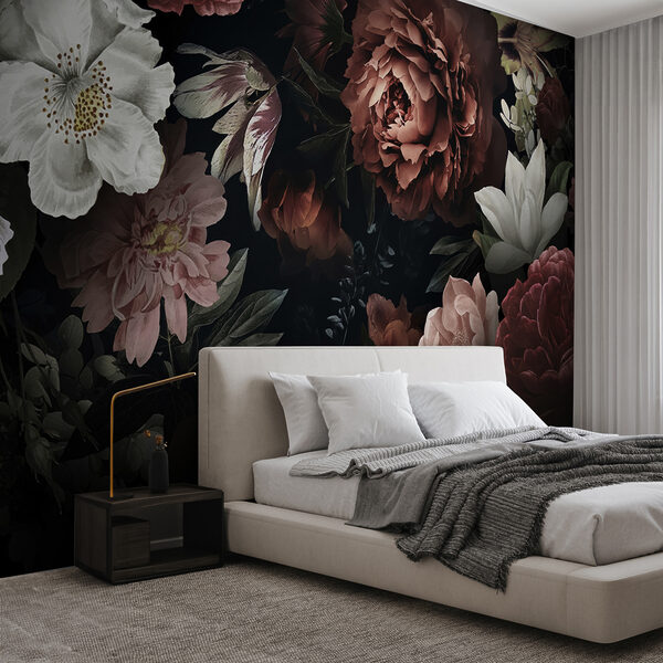 Des fleurs élégantes sur un fond sombre. Des fleurs élégantes sur un fond sombre.