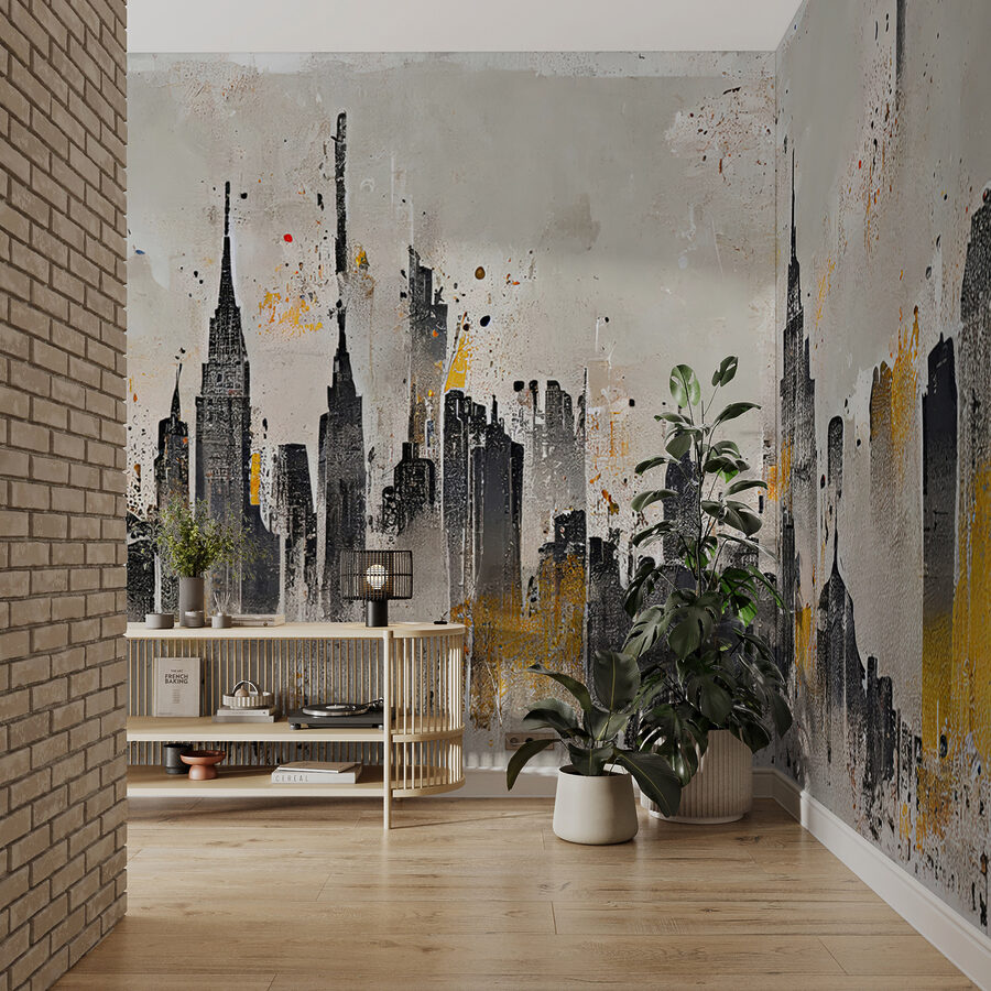Peinture d'une ville