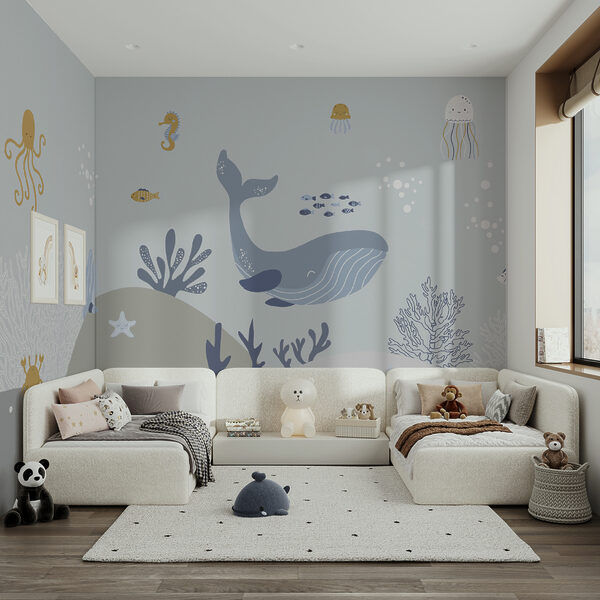 Baleine et poisson sous l'eau Baleine et poisson sous l'eau
