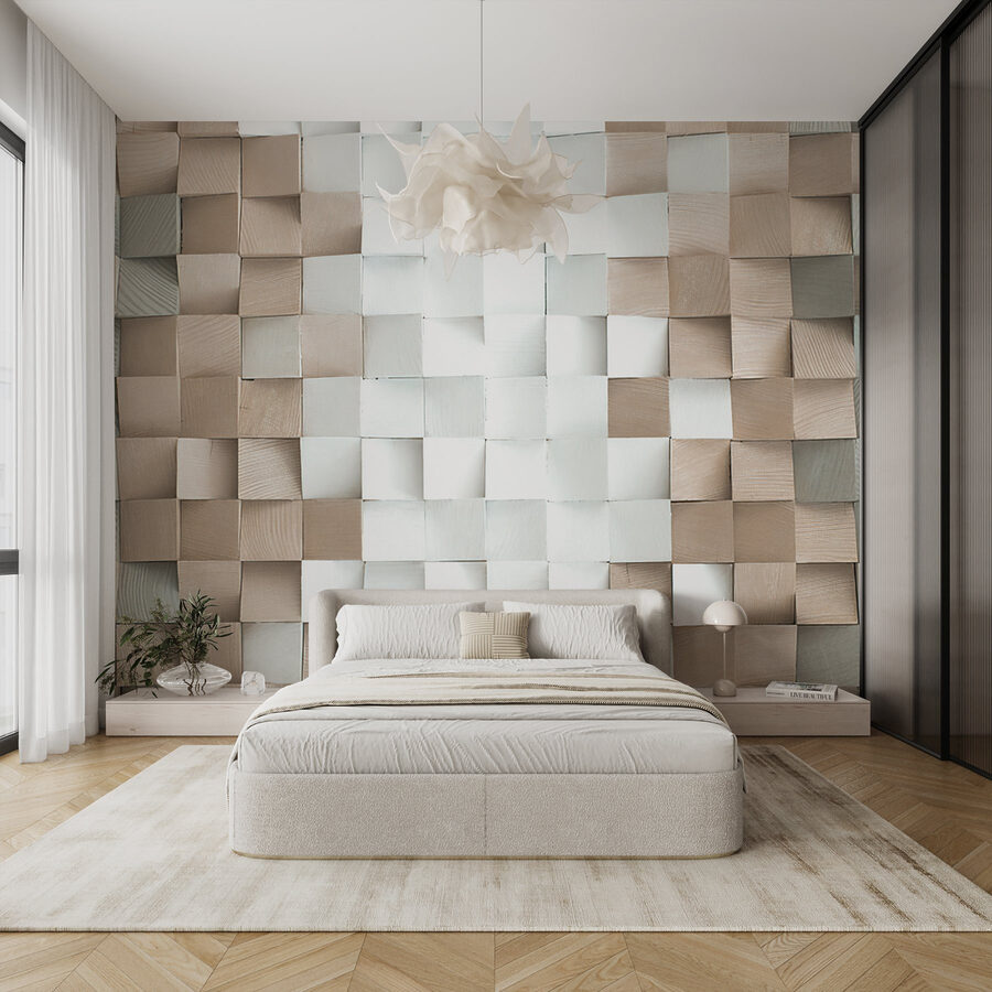 Mur fait de carrés