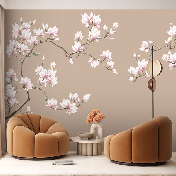 Groupe de fleurs blanches sur fond brun Groupe de fleurs blanches sur fond brun
