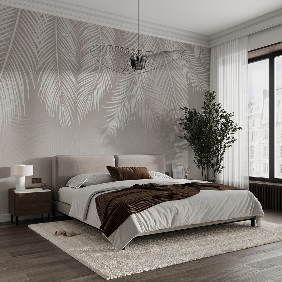 Feuilles blanches sur fond blanc
