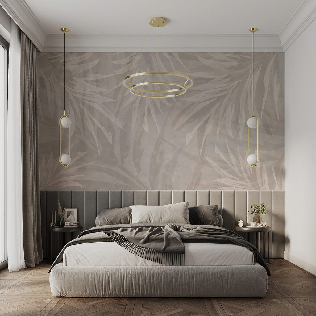 White and gray floral pattern