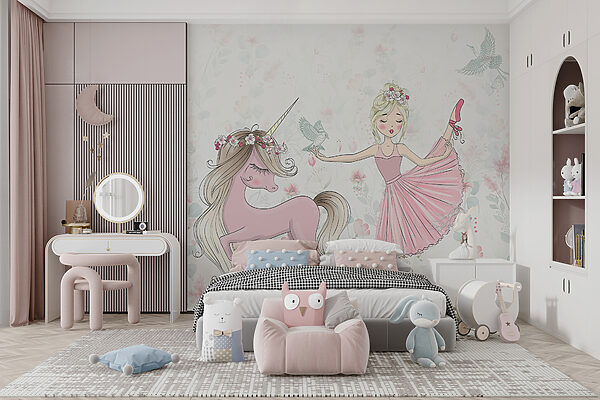 Licorne et fille Licorne et fille
