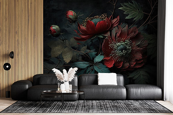 Des fleurs sombres dans un décor morose Des fleurs sombres dans un décor morose
