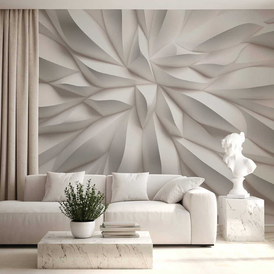 Surface blanche texturée avec des lignes ondulées
