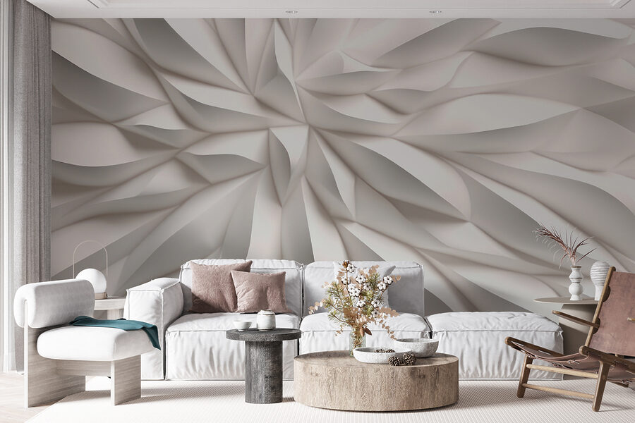 Surface blanche texturée avec des lignes ondulées