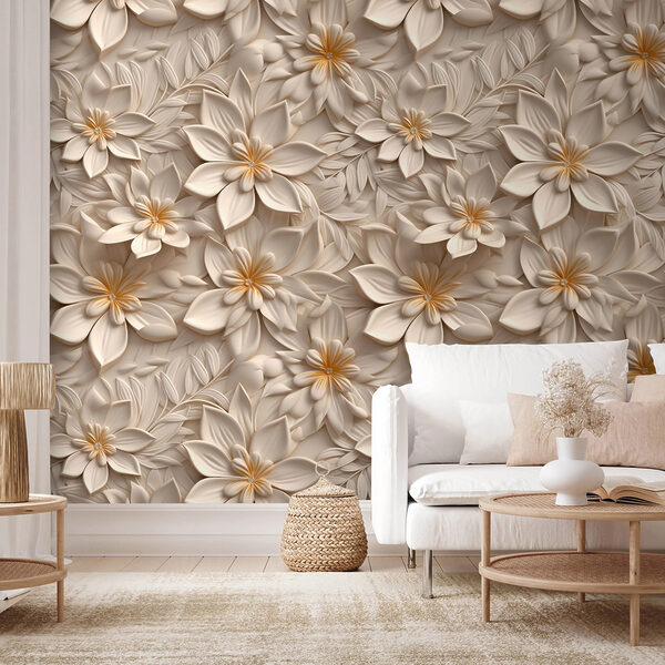 Papier peint avec des fleurs Papier peint avec des fleurs
