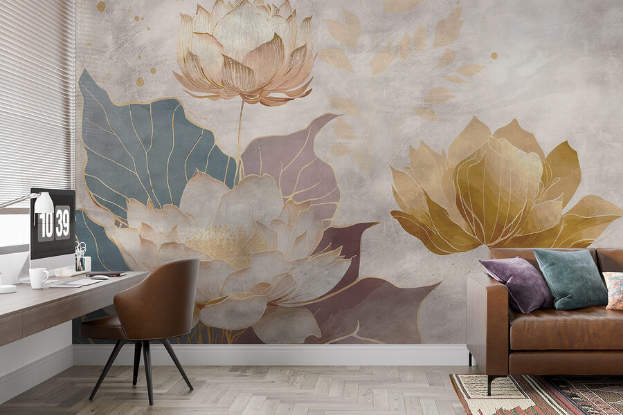 Peinture de fleurs et de feuilles Peinture de fleurs et de feuilles
