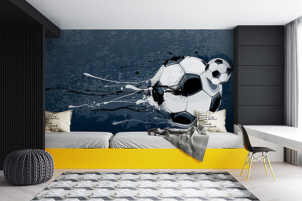 Ballon de football avec des éclaboussures de peinture Ballon de football avec des éclaboussures de peinture