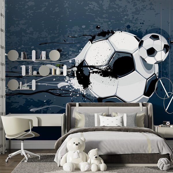 Ballon de football avec des éclaboussures de peinture Ballon de football avec des éclaboussures de peinture