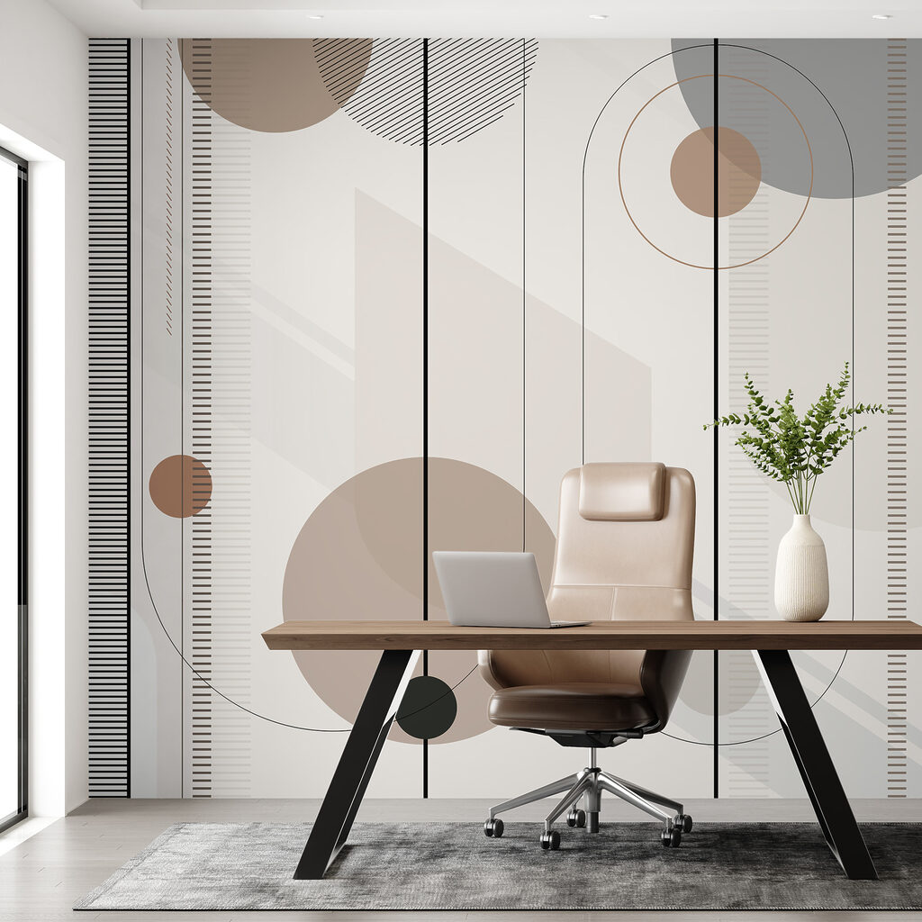 Abstract geometric shapes in soft tones Abstract geometric shapes in soft tones