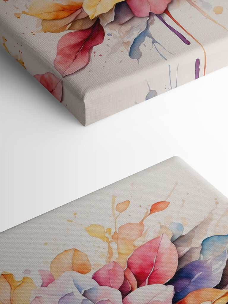 A painting of a flower