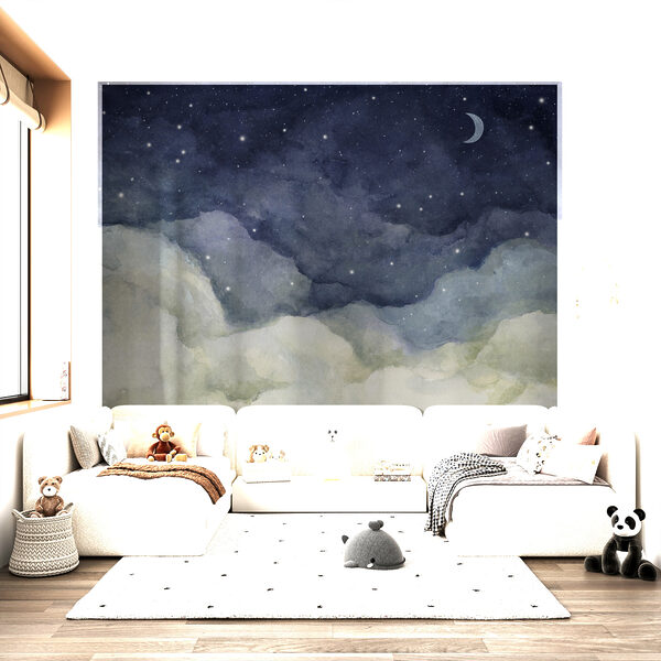 Moon and clouds at night Moon and clouds at night