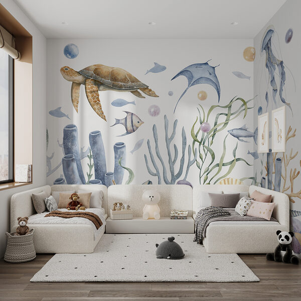 Vie marine avec poissons et algues Vie marine avec poissons et algues
