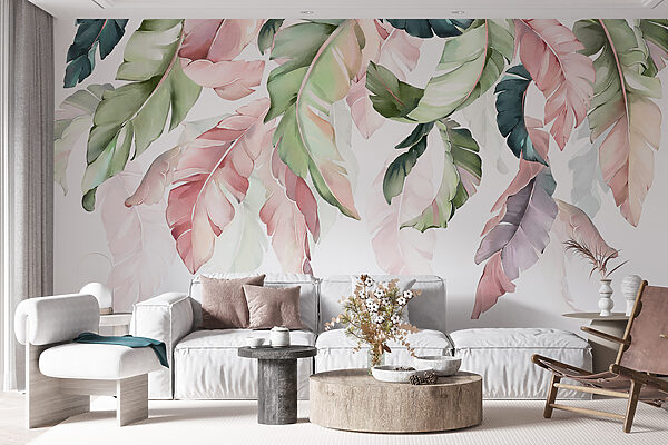 Feuilles délicates dans des tons pastel. Feuilles délicates dans des tons pastel.