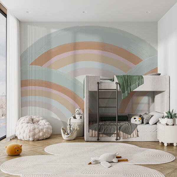 Arcs-en-ciel peints en couleurs pastel Arcs-en-ciel peints en couleurs pastel