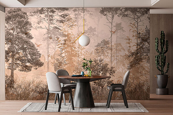 Forêt avec arbres et plantes Forêt avec arbres et plantes