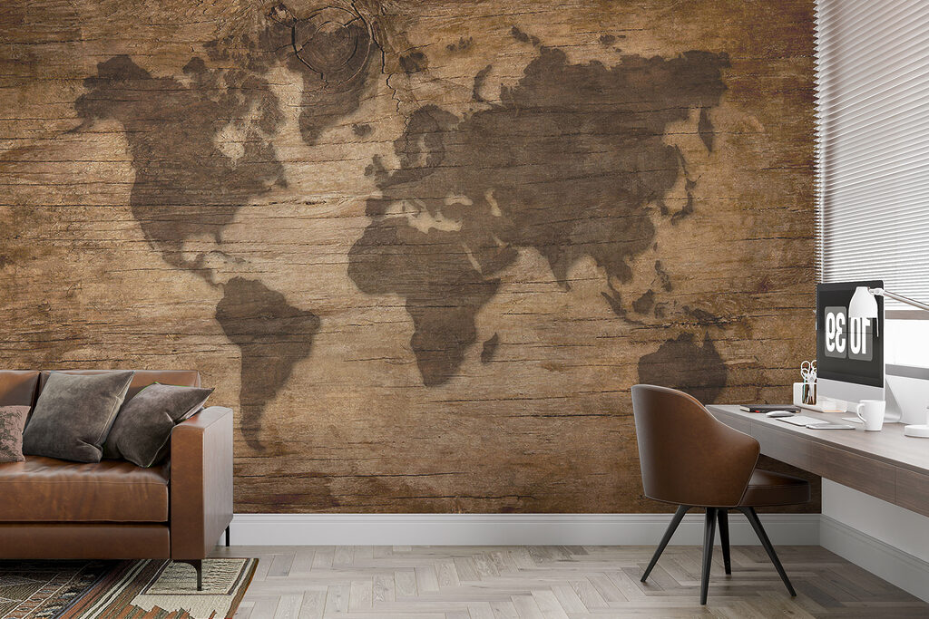 Carte du monde sur une surface en bois u96820pig29mr 1024x683 - Carte du monde sur une surface en bois