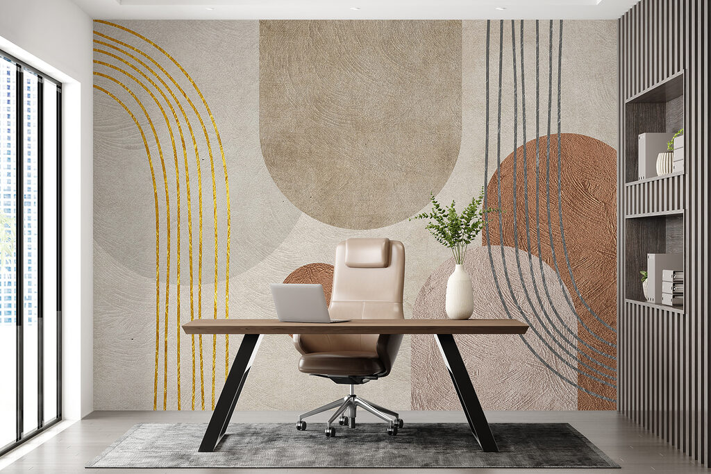 Abstract shapes in soft colors