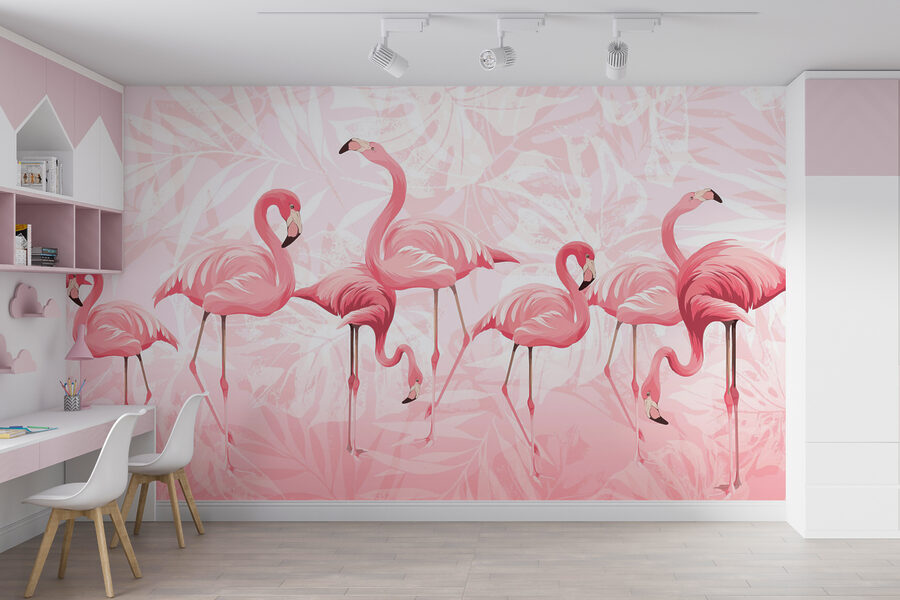 Un groupe de flamants roses