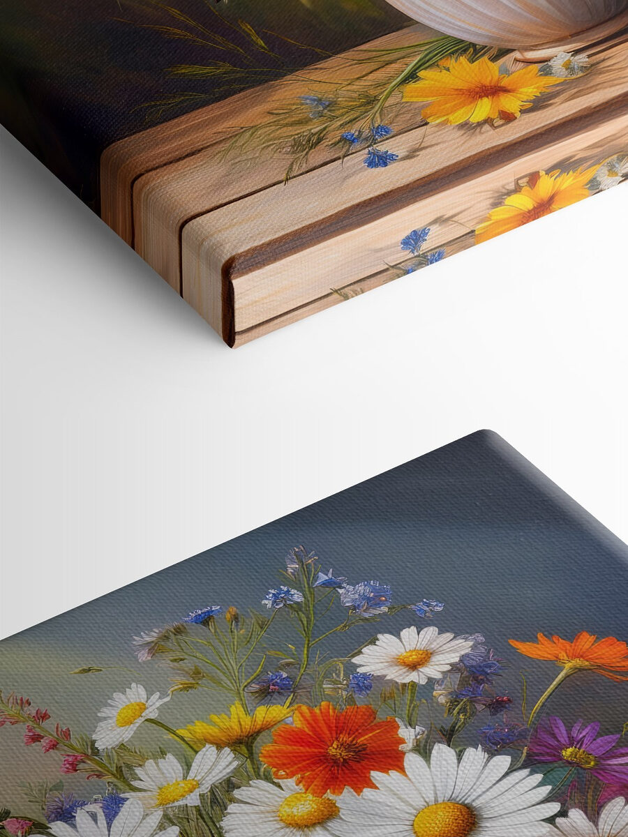 Peinture d'un vase de fleurs