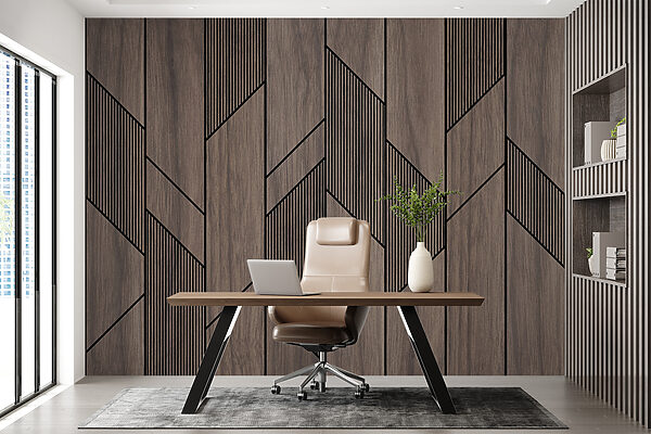 Un panneau de bois avec des lignes noires Un panneau de bois avec des lignes noires