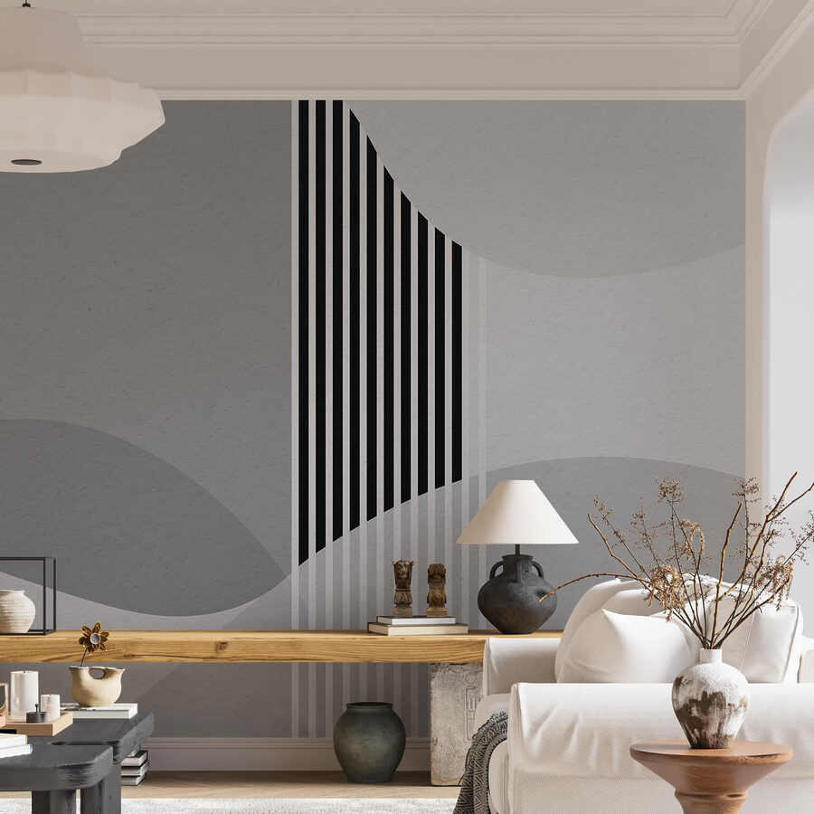 Un fond gris et blanc avec des lignes et des cercles noirs Un fond gris et blanc avec des lignes et des cercles noirs
