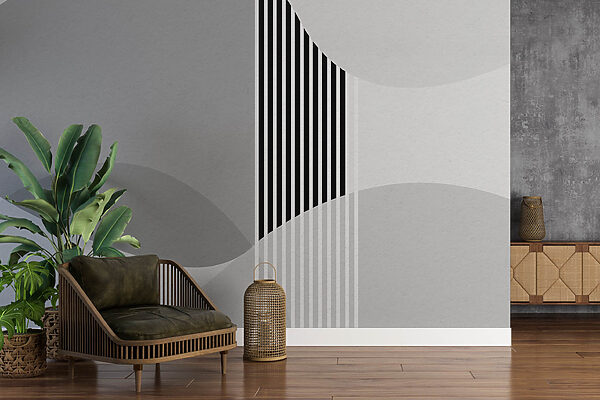 Un fond gris et blanc avec des lignes et des cercles noirs Un fond gris et blanc avec des lignes et des cercles noirs