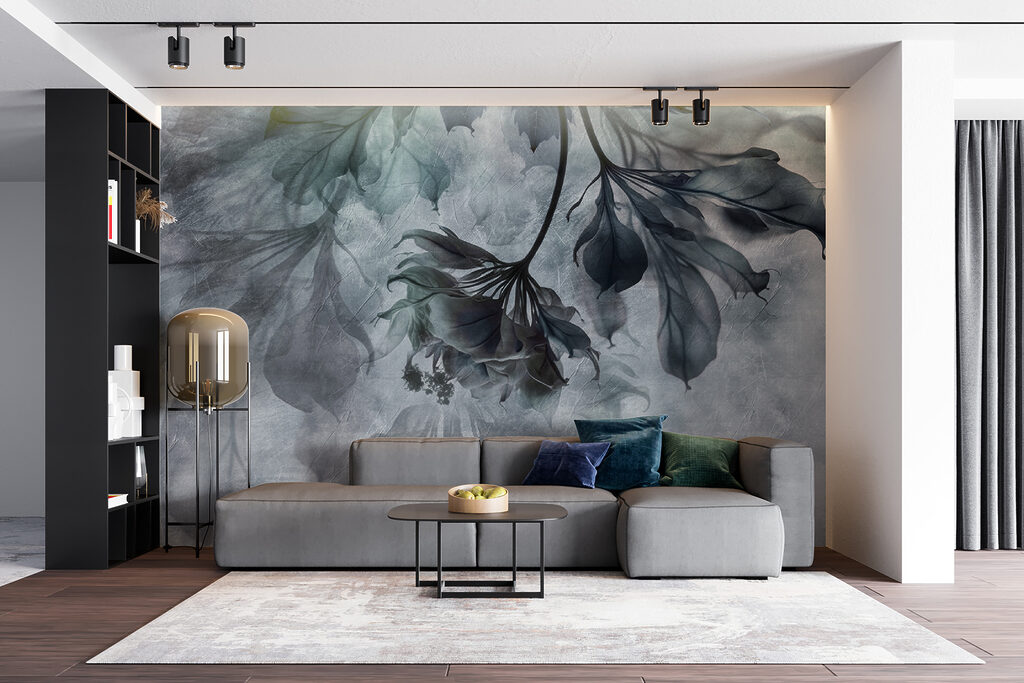 Delicate leaves in soft tones