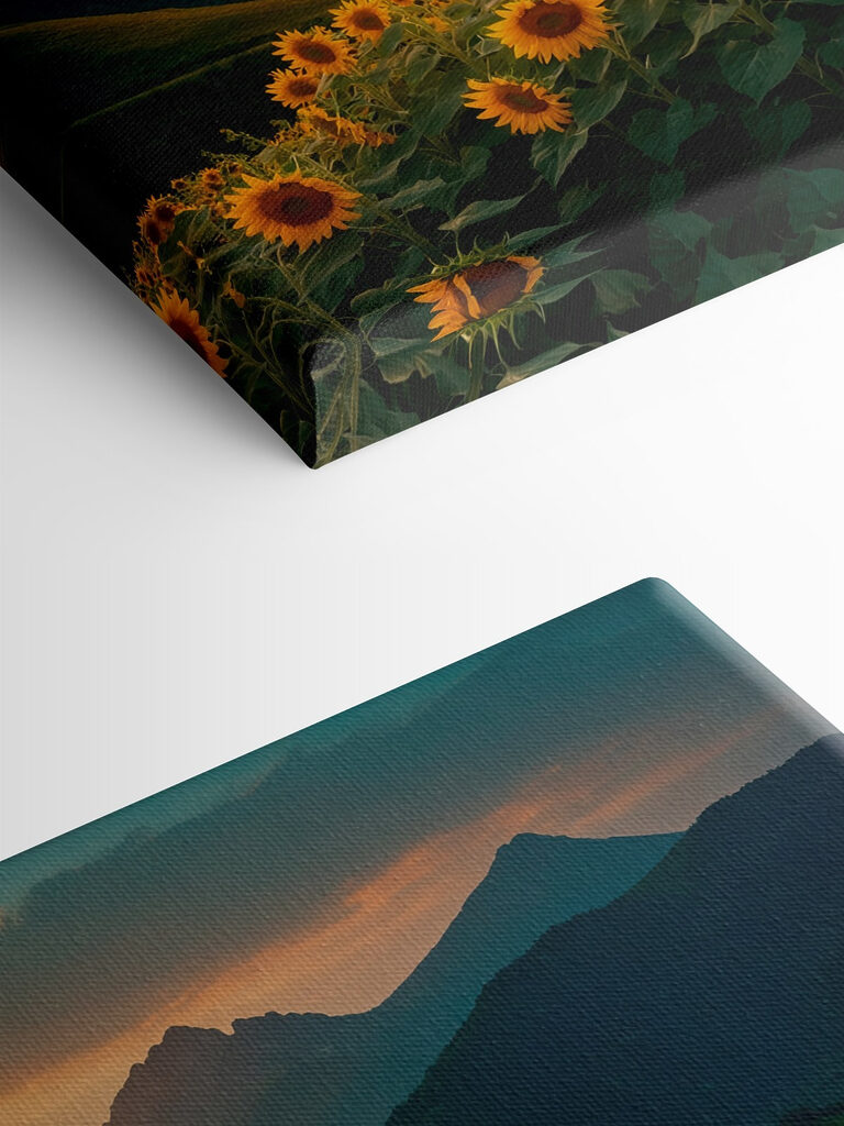 Field of sunflowers in the mountains Field of sunflowers in the mountains