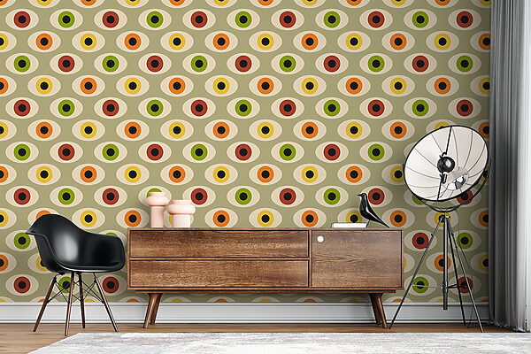 Un motif d'ovales colorés Un motif d'ovales colorés