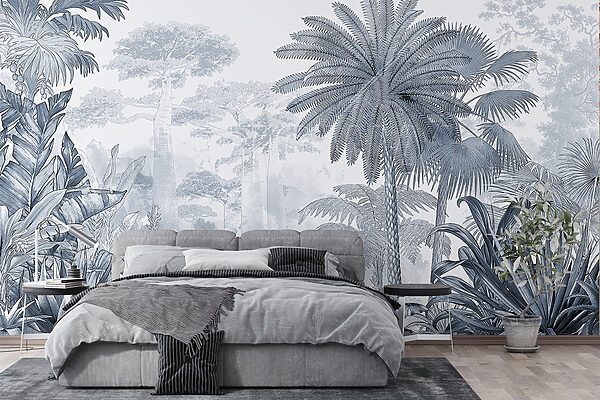 A group of trees and plants