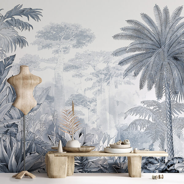 A group of trees and plants