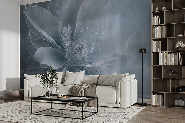 A white flower with a flower on it