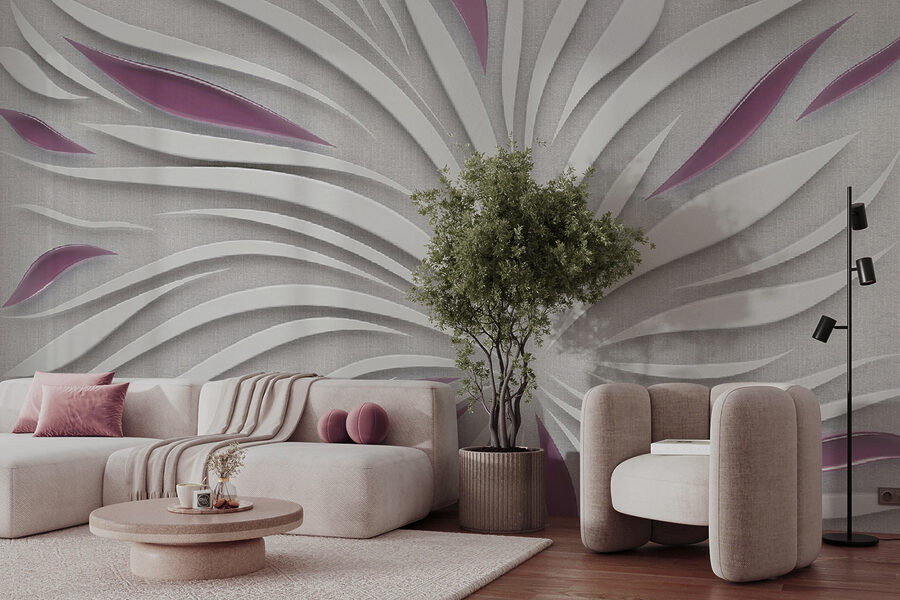 Un motif blanc et violet