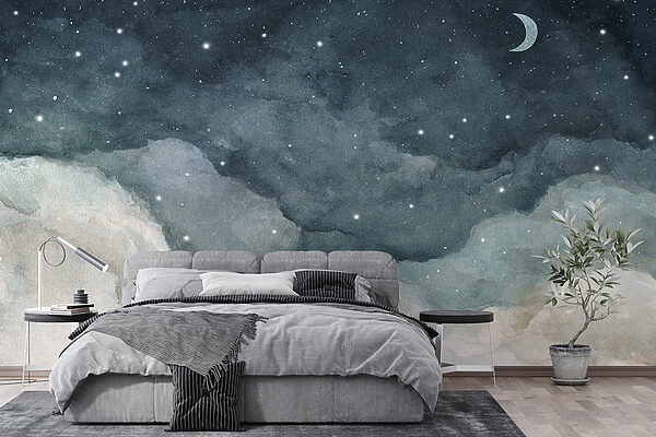 Nuages et étoiles dans le ciel Nuages et étoiles dans le ciel