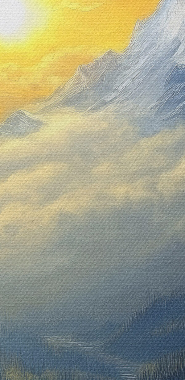 Paysage de montagne avec arbres et nuages Paysage de montagne avec arbres et nuages