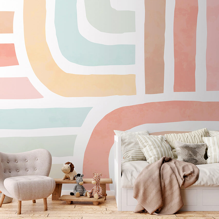 Un motif coloré avec des lignes
