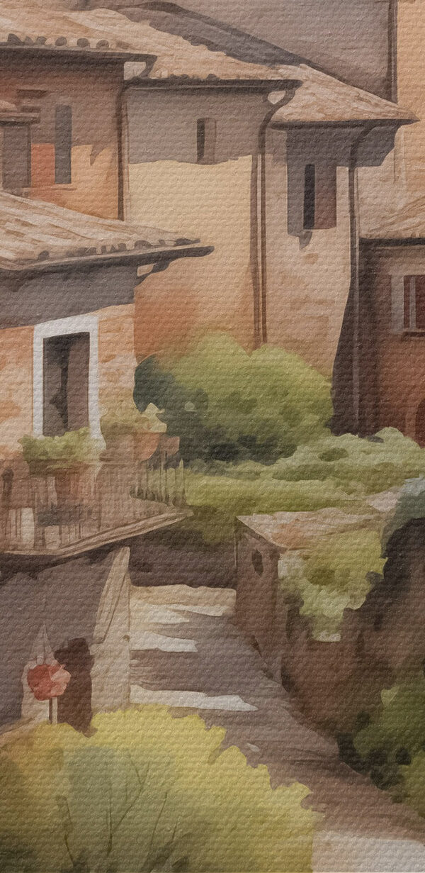 Aquarelle d'un village Aquarelle d'un village